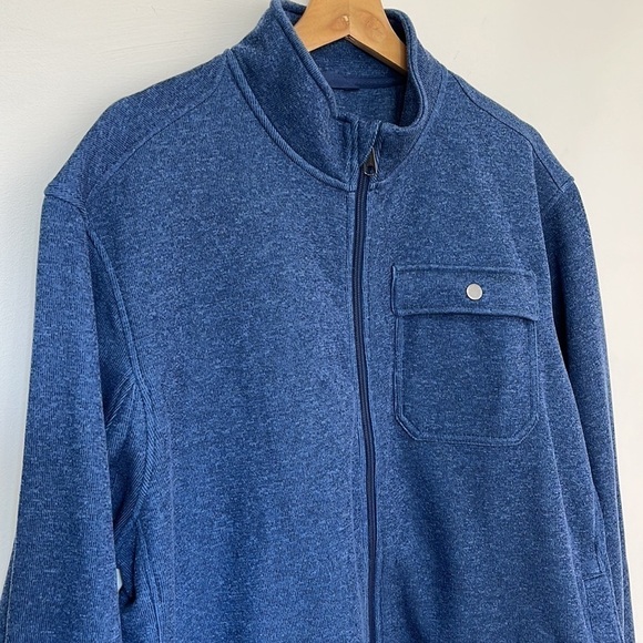 Duluth Trading Co Men's Silver Lining Fleece Full Zip Mock Jacket Size XL Blue - Picture 13 of 14